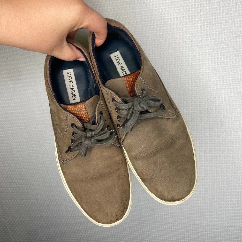 Steve Madden | Mens Green Sneakers 8 - Picture 3 of 7